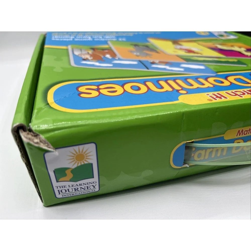 Farm Dominoes‎ Match It 32 Domino Game Pieces with Fun Farm Theme for Kids
